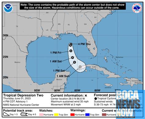 Tropical Depression Forms In Gulf Of Mexico West Of Florida