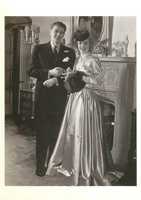 ronald reagan and jane wyman wedding in 1940 modern postcard topics people other