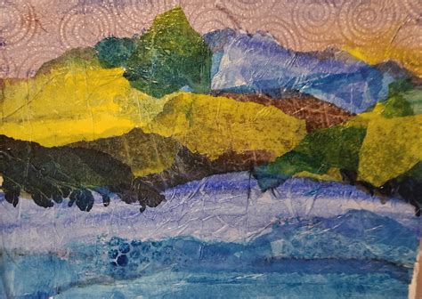 Abstract Landscape Collage Mixed Media By Jan Gilmer Pixels
