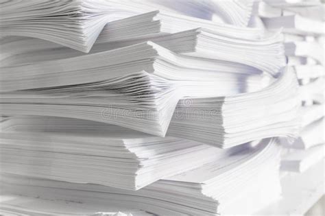 Stack Of Papers Stock Photo Image Of Isolated White 95177846