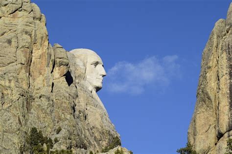 Profile View Of George Washington At Mount Rushmore National Monument