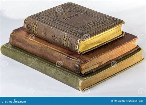 Stack Of Three Antique Books Stock Image Image Of Book Books 149672253