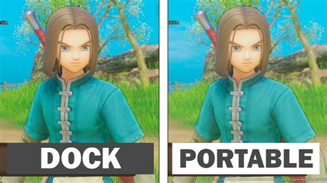 Dragon Quest Xi Switch Dock Vs Handled Graphics Comparison Youtube