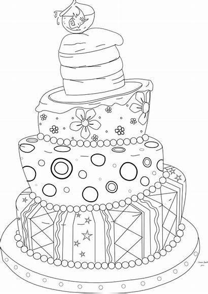 Cake Stamp Digi Whimsical Stamps Coloring Pages