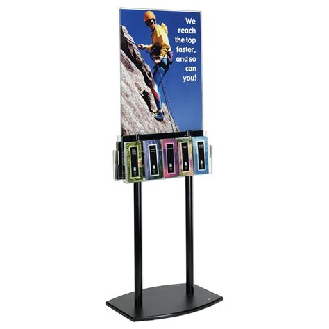 Double Sided Poster Frame And Literature Rack Black Laminate Base