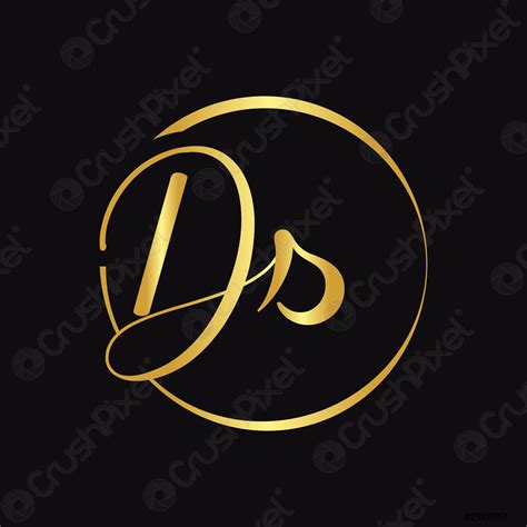 Initial Ds Script Letter Type Logo Design With Modern Typography