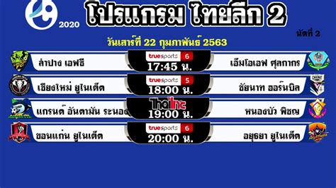 ไทยลีก 2020 รายงานผลบอลสด live score ผลบอลไทยลีก 1 โปรแกรมไทยลีก ตาราง. ตารางบอล โปรแกรมไทยลีก 2 2020 วันนี้ วันที่ 21-22-23 ...