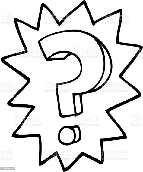 black and white cartoon question mark stock illustration download image now art asking