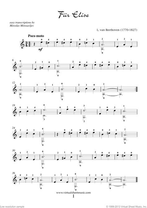 Very Easy Collection For Beginners Part I Sheet Music For Guitar Solo