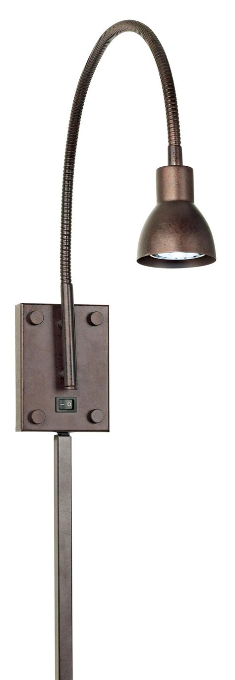 Led Bronze Gooseneck Modern Plug In Swing Arm Wall Lamp 72892