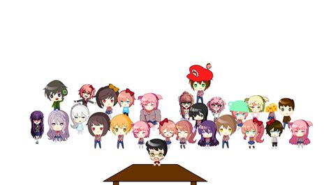 My Entire Ddlc Chibi Collection Including Mods But I Add One Chibi