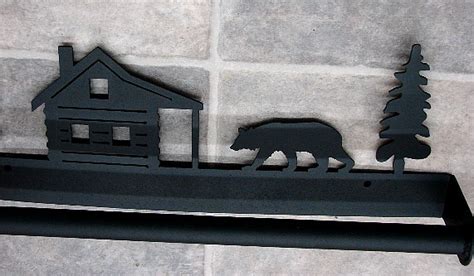 See more traditional bathroom photos. Rustic Black Iron Welded Towel Bar Collection Moose Bear ...