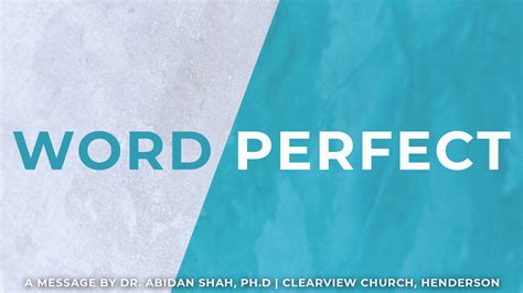 Word Perfect By Dr Abidan Shah