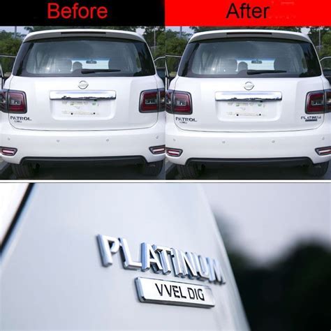 Chrome Platinum Badge Emblem Sticker Letter For Nissan Patrol Y62 2011
