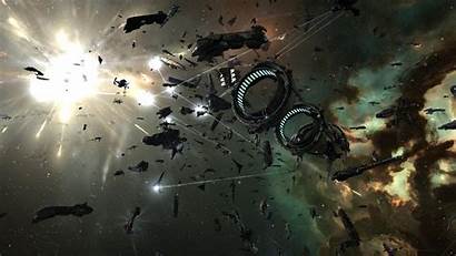 Eve Space Battle Spaceship Jita Burn Desktop