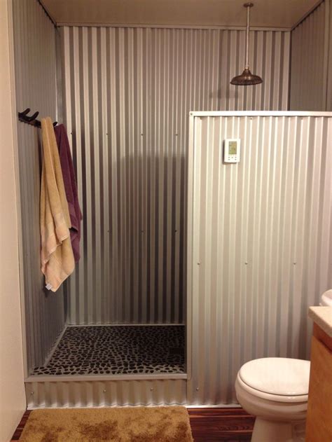 Corrugated Roofing Corrugated Roofing Shower Wall