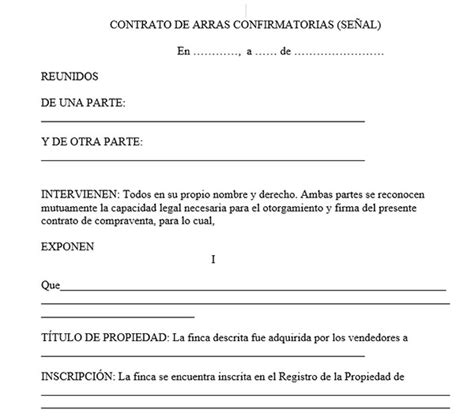 Modelo De Contrato De Arras Penitenciales 2021 Actualizado Abril 2024