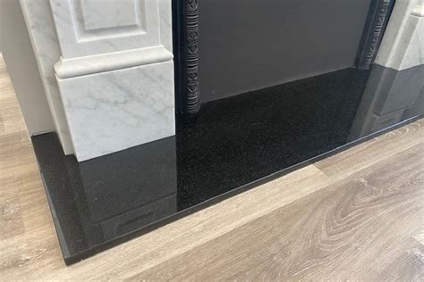 Black Granite Hearth With Polished Finish Rectangular Hallett