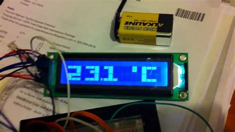 Arduino 3 Wire Lcd Big Font Youtube