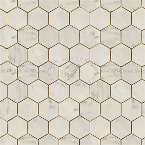 Hexagonal Cream Marble Tile Texture Seamless