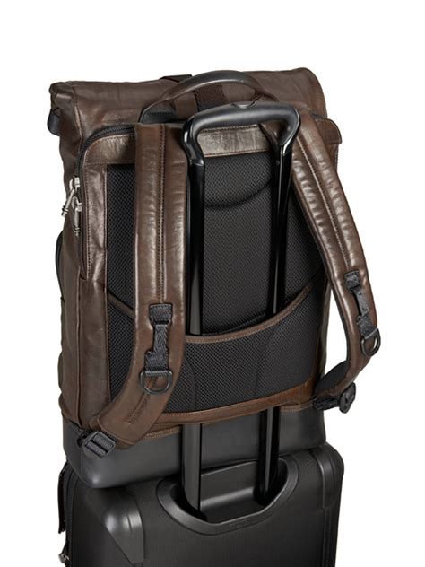 Tumi Brown Leather Backpack Iucn Water
