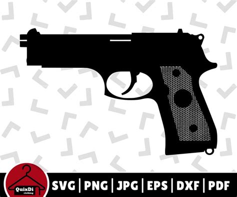 Pistol Handgun Svg Revolver Clipart Gun Silhouette Cricut Etsy