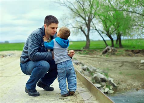 Father And Son Relationships Countryside Stock Photo Image Of