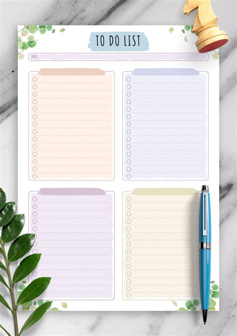 Free Editable To Do List Template Of Colorful Printable Daily Checklist