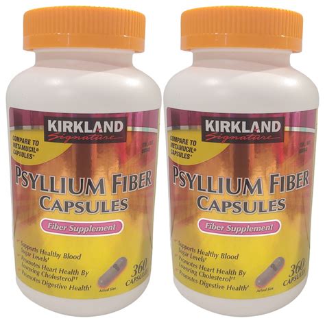 Kirkland Signature Psyllium Fiber Supplement 720 Capsules