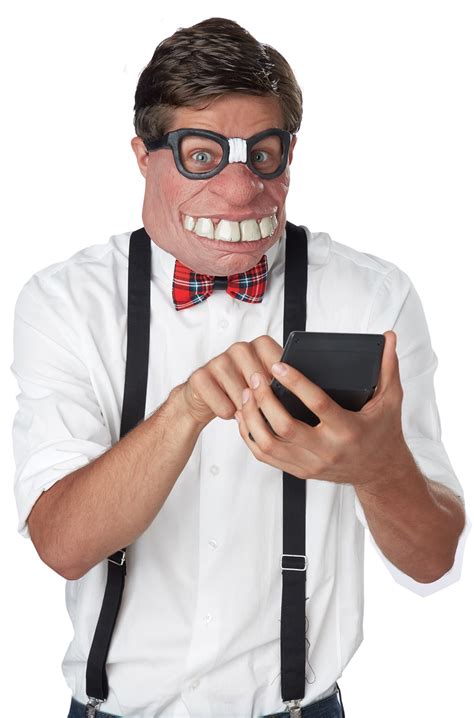Oversized Teeth And Attached Glasses Nerd Geeked Out Men Adult Mask Ebay