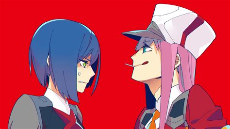 Darling In The Franxx Zero Two Ichigo With Red Background Hd Anime