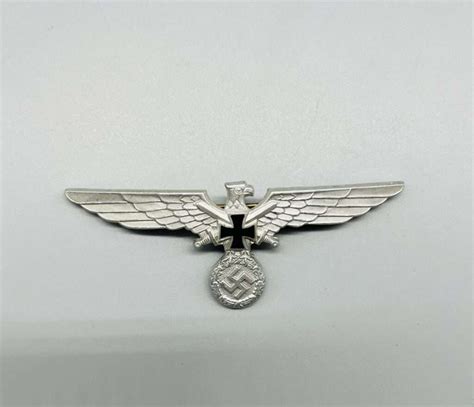 German Veterans Association Visor Cap Eagle I Ww2 Militaria