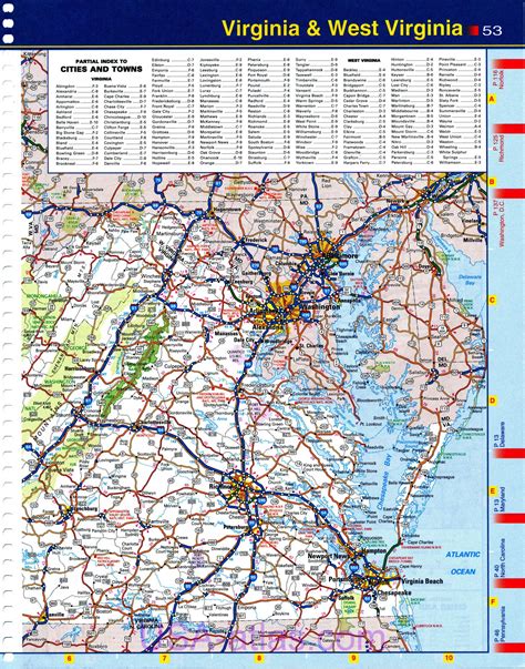 Virginia Map With Cities Photos Cantik