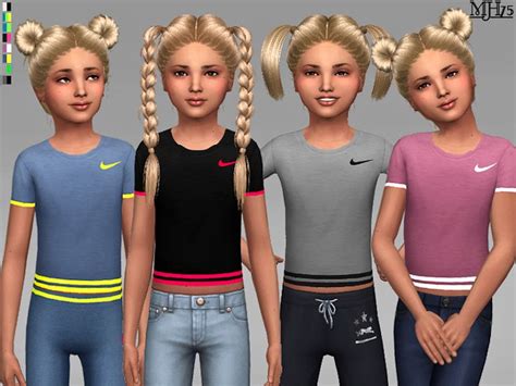Cute Nike Tshirts For Kids Found In Tsr Category Sims 4 Female Child
