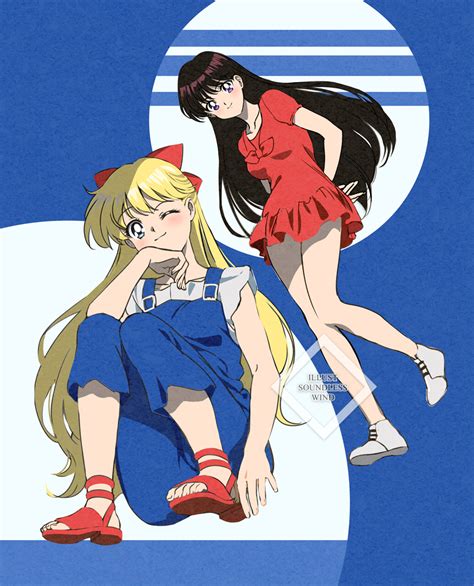 Safebooru 2girls Aino Minako Arms Behind Back Artist Name Bangs Bishoujo Senshi Sailor Moon