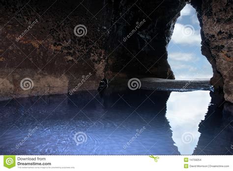 Cliff Cave From Inside Stock Photo Image Of Grotto Calm