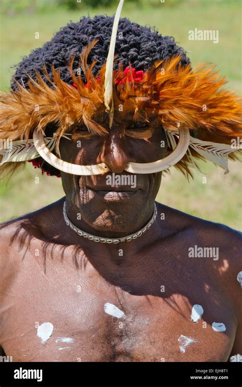 Dani Man At Baliem Valley Festival Wamena Papua Indonesia Stock