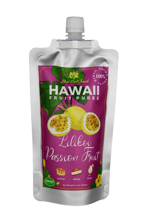 Hawaii Lilikoi Passion Fruit Puree Maui Fruit Jewels
