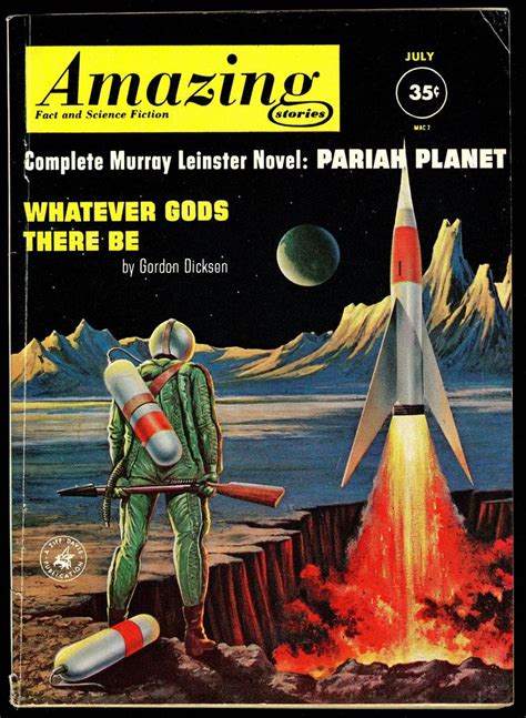 An Old Book Cover With A Man Holding A Rocket