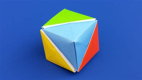 Origami Cube Of Pyramids Easy Diy Tutorial Modular Origami Youtube