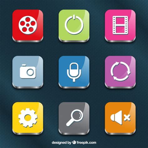 Download Shining icon collection Vector | Free Download