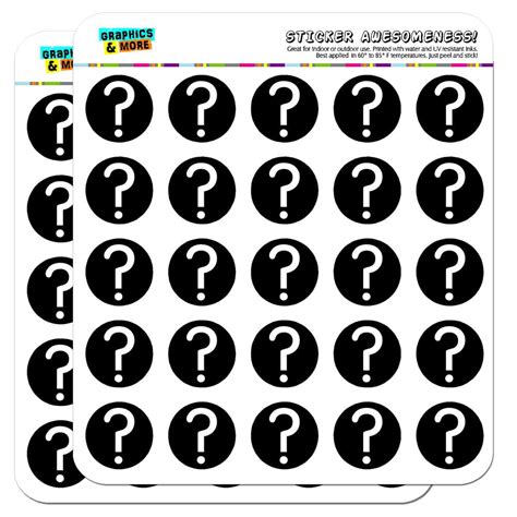 Mystery Question Mark 1 Scrapbooking Crafting Stickers