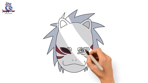How To Draw Anbu Black Ops Mask Naruto Easy Art Tutorial Youtube