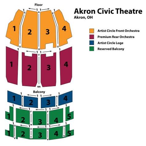 Akron Civic Theatre Seating Map Elcho Table