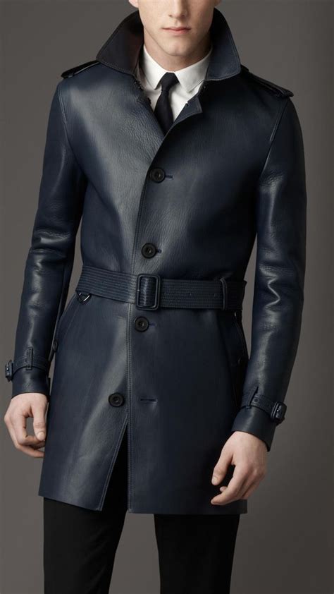 Men Leather Coat Winter Long Leather Coat Genuine Real Leather Trench