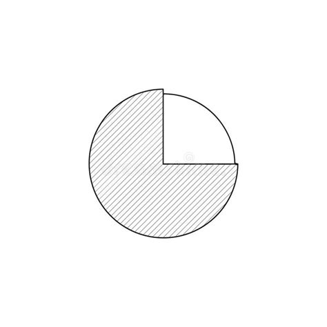 Pie Chart Thin Line Icon Diagram Pie Chart Hand Drawn Thin Line Icon