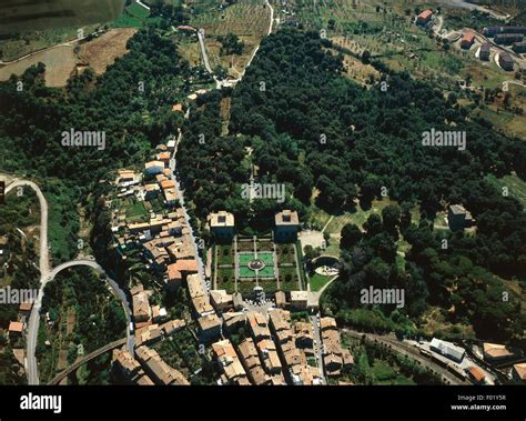 Aerial View Of Villa Lante At Bagnaia Frazione Of Viterbo Lazio
