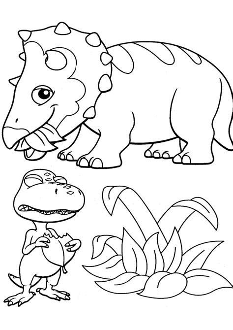 Kolorowanki dla dzieci na różne tematy. Kolorowanka Dinopociąg dla dzieci dinozaury nr 50