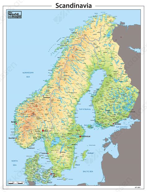 U ontvangt een certificaat van. Scandinavië kaart natuurkundig 54 | Kaarten en Atlassen.nl