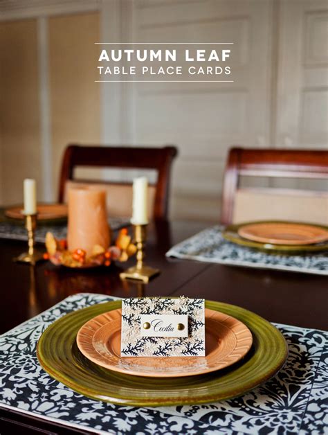 The file format is eps. DIY Autumn Leaf Table Place Cards | Ciera Design Studio